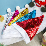 2021 New Year Christmas Hat Kid Adult Non-woven+Sequins Christmas Hat For Christmas Party decoration