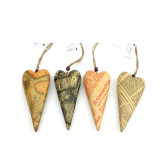 recycled paper/papier mache / paper pulp red hanging star for christmas ornaments