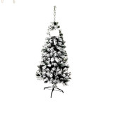 Outdoor Fibre Optic Lighting Spiral Mini Snow Flocked Christmas Trees