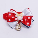 Red High Quality Double Side Velvet Animal Scarf Animal Tie Animal Collars Decorated with Cute Deer