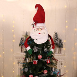 New Year Product Santa /Snowman Doll Christmas Tree Top Pendant decorations holiday decoration supplies
