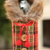 Plain Wholesale 3D Plain Christmas Wine Bottle Cover