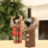 Plain Wholesale 3D Plain Christmas Wine Bottle Cover