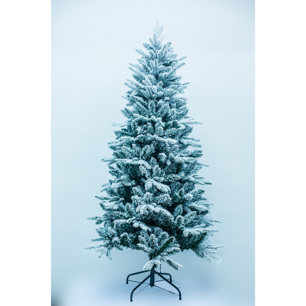 6ft 7ft 8ft 9ft Pre Lit Flocked Snow Artificial Christmas Trees with LED Lights