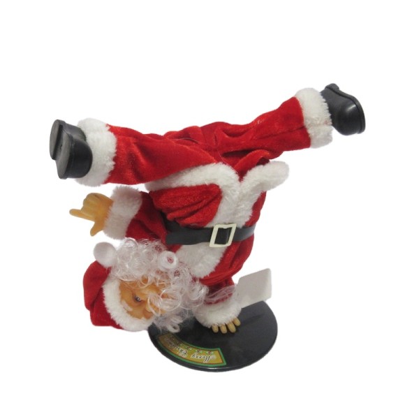 Promotional Chirstmas Gift Christmas Electric Music Santa Plush Toy Holiday Ornaments Christmas decoration toy