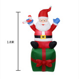 2021 LED Christmas Inflatable Santa Claus Outdoor Garden New Year Christmas Decoration Gift For Kids Children Toy