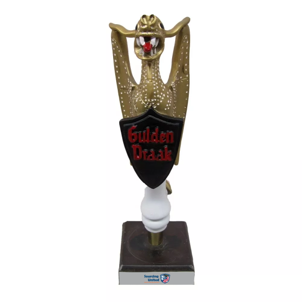 custom designing Gulden Draak Quad custom resin beer tap handle