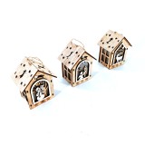 Signs Animal Merry Bird Houses Wall Christmas Wood Decoration