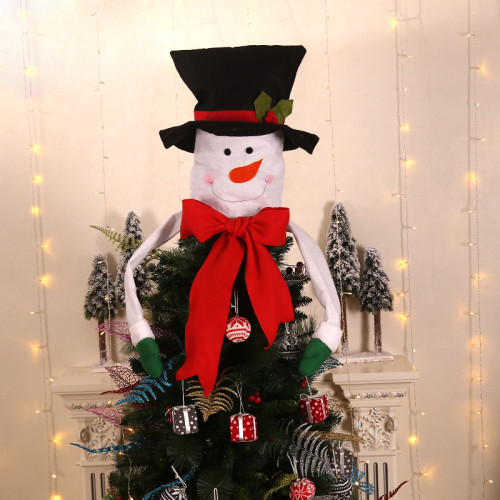 New Year Product Santa /Snowman Doll Christmas Tree Top Pendant decorations holiday decoration supplies