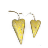 recycled paper pulp crafts of new paper design hanging heart for christmas/home decorations/gifts