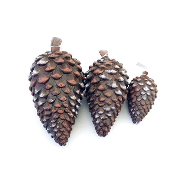 paper mache/paper pulp pine cone decorations for christmas/autumn