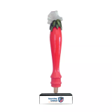 custom design 12inch wooden beer tap handle with top flower decorated