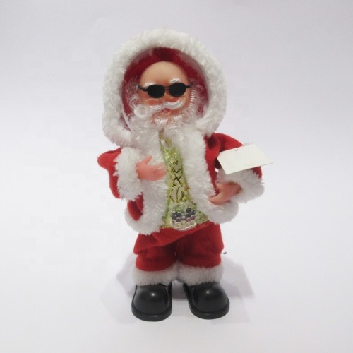 New Design Battery Operated Christmas Ornaments Electric Singing and Dancing Santa toy  and gift
