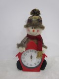 Hanging Christmas decoration christmas doll  with clock