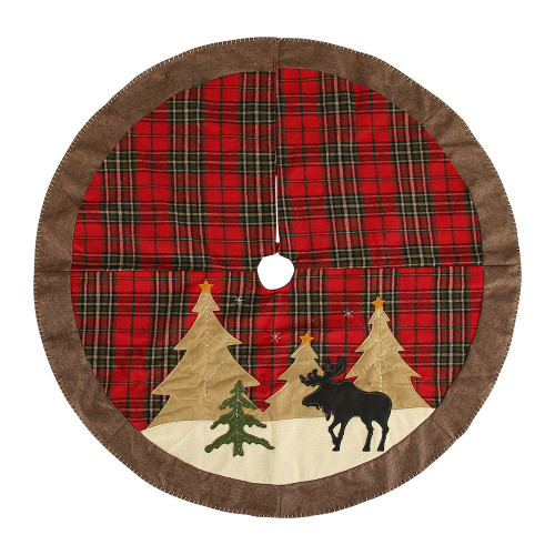 Wholesale Plaid Popular Trendy Christmas Tree Skirt