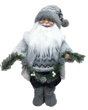 12''Fabric Traditional Standing Christmas Santa decoration