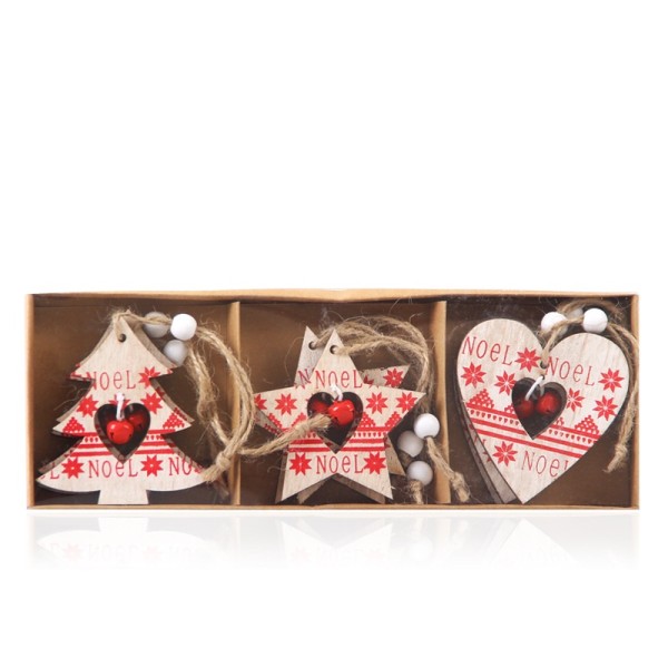 Colorful Eco Friendly Wooden Christmas Decoration