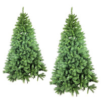 Plastic Pull Up Realistic Large Metal Frame Flocked Christmas Trees