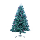 6ft 7ft 8ft 9ft Pre-Lit Hinged White Artificial Alpine Slim Pencil Christmas Tree Holiday