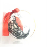 Wholesale high quality white acrylic printing Christmas Balls for Christmas ornaments