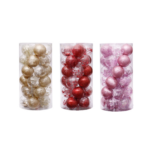 16Pcs Hot Sell Box Packed Christmas Ball Sets For Xmas Holiday Decoration Bauble Products Supply