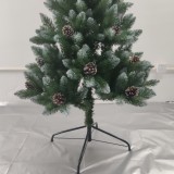 Hot Quality 5ft Artificial Christmas Tree with Pine Cone and White tips Metal stand