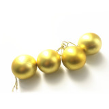 Wholesale high quality Gold glass Christmas Ball Baubles for Christmas ornament