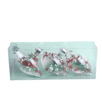 High Quality Xmas Ball Gift Glass White Christmas Baubles Set