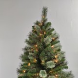 Best selling Prelit 7ft Pencil Slim PVC Pine Needle Mixed Artificial Christmas Tree with Lights Metal Base
