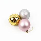 Wholesale custom silver matt glitter Chinese Christmas tree Ornaments ball supplier