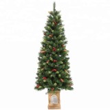 Customized Slim Christmas Tree with LED Lights Decoration