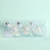 High Quality Xmas Ball Gift Glass White Christmas Baubles Set
