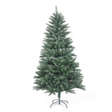Outdoor Indoor Decorated Snowy Branch PVC Artificial Christmas Tree with Wood Trunk and Pine Cone