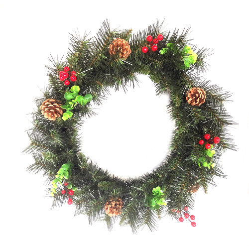 Modern Green Rings Led Christmas Wreath For Decoration