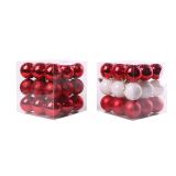 High Quality Christmas Tree Decoration Colorful 6Cm Round Christmas Ornament Balls Plastic