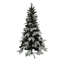 Factory 6ft Artificial Flocked PE PVC Christmas Tree with Snow Pine Cone Metal Base