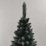 Hot Quality 5ft Artificial Christmas Tree with Pine Cone and White tips Metal stand
