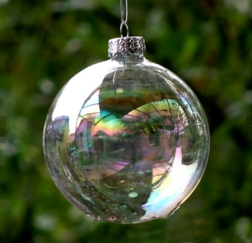Custom glass Christmas tree hanging Ornaments ball