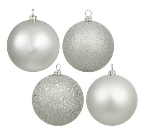 Wholesale custom silver matt glitter Chinese Christmas tree Ornaments ball supplier