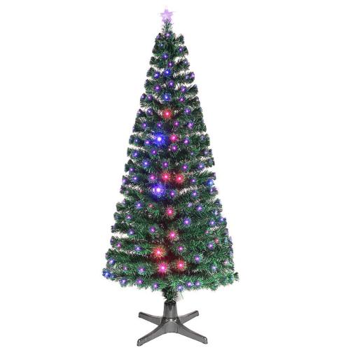 6ft 7ft Slim Pre Lit Artificial Led Fiber Optic Christmas Trees with Remote Control
