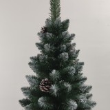 Hot Quality 5ft Artificial Christmas Tree with Pine Cone and White tips Metal stand