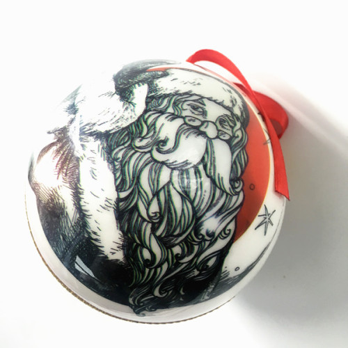 Wholesale high quality white acrylic printing Christmas Balls for Christmas ornaments