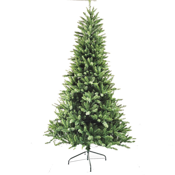 New Hot Sale Prelit 8ft Hinged PVC Christmas Tree with Lights and Metal Stand