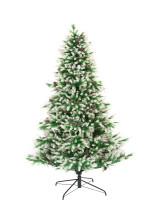 Mini Tree PVC PE Mixed Mini Small Christmas Tree with Snow and Burlap Bag Stand