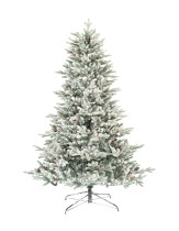 Best selling Manufacturer Supply 8ft Realistic Artificial PE PVC Christmas Tree with Snow and Metal Base
