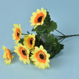 Factory Wholesale Artificial Cheap Decorative Flowers Sunflowers Crafting Artificial Flower
