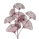 Gold series simulated flower gold fan leaf plastic flower home decoration fake flower wedding decoration 3 fork ginkgo leaf