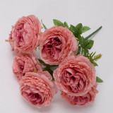 The factory wholesale seven seven head of foreign peony bouquet artificial flower wedding hotel props row modeling