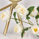 Factory direct sale artificial peony 6exquisite flower head home wedding decoration artificial silk flower peony