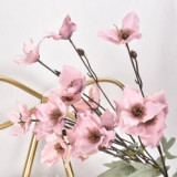 Hot sale Factory Direct home garden gift wedding desk decoration Artificial 6 heads vintage silk daffodil flower